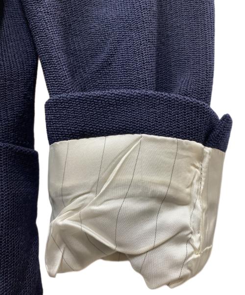 TOMORROW LAND（トゥモローランド）TOMORROW LAND (トゥモローランド) ウールコットンダブルニット ダブルブレステッド6BブレザーDONDY ネイビー サイズ:44の古着・服飾アイテム