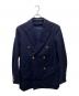 TOMORROW LAND（トゥモローランド）の古着「ウールコットンダブルニット ダブルブレステッド6BブレザーDONDY」｜ネイビー