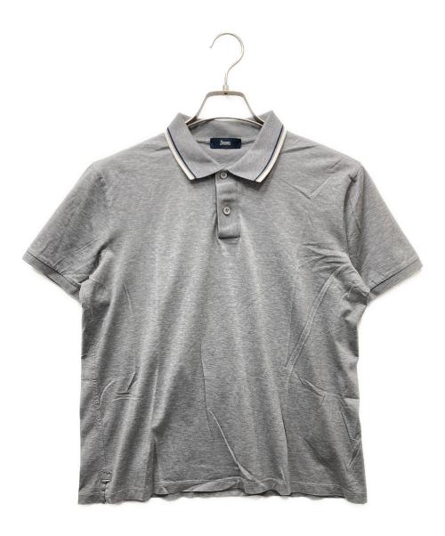 HERNO（ヘルノ）HERNO (ヘルノ) 半袖コットンポロシャツ グレー サイズ:48の古着・服飾アイテム