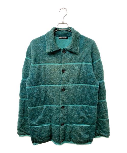 ISSEY MIYAKE（イッセイミヤケ）ISSEY MIYAKE (イッセイミヤケ) ニットジャケット グリーン サイズ:SIZE 4の古着・服飾アイテム
