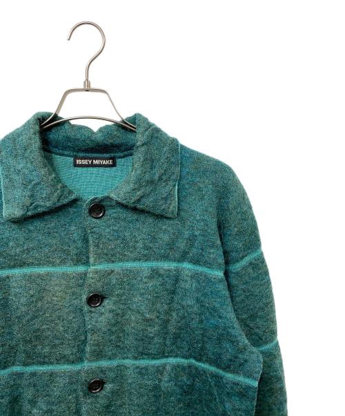 ISSEY MIYAKE（イッセイミヤケ）ISSEY MIYAKE (イッセイミヤケ) ニットジャケット グリーン サイズ:SIZE 4の古着・服飾アイテム