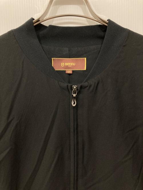 Bennu（ヴェンヌ）Bennu (ヴェンヌ) 刺繍デザインブルゾン ブラック サイズ:46の古着・服飾アイテム