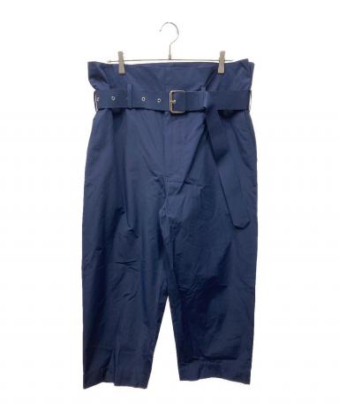 中古・古着通販】Plan C (プランシー) ベルト付ワイドパンツ ネイビー