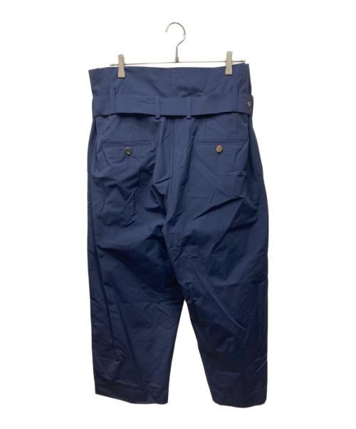 PLAN C（プランシー）Plan C (プランシー) ベルト付ワイドパンツ ネイビー サイズ:42の古着・服飾アイテム