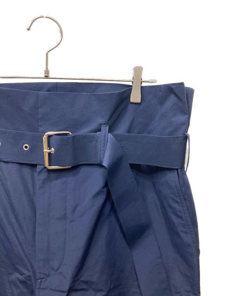 PLAN C（プランシー）Plan C (プランシー) ベルト付ワイドパンツ ネイビー サイズ:42の古着・服飾アイテム