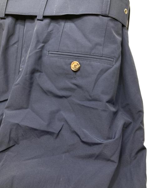 PLAN C（プランシー）Plan C (プランシー) ベルト付ワイドパンツ ネイビー サイズ:42の古着・服飾アイテム