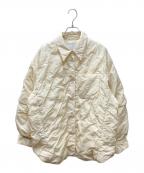 CLANEクラネ）の古着「PADDED CRUMPLY SHIRT JACKET/シャツジャケット」｜アイボリー