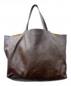 CELINEセリーヌ）の古着「レザートートバッグ」｜ブラウン