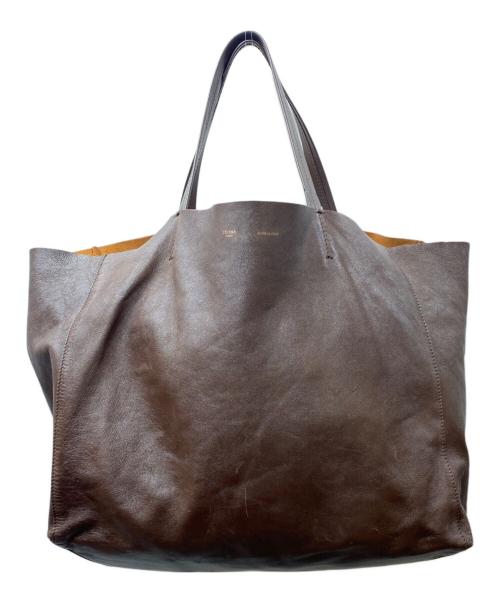 CELINE（セリーヌ）CELINE (セリーヌ) レザートートバッグ ブラウンの古着・服飾アイテム