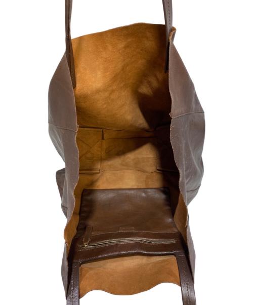 CELINE（セリーヌ）CELINE (セリーヌ) レザートートバッグ ブラウンの古着・服飾アイテム