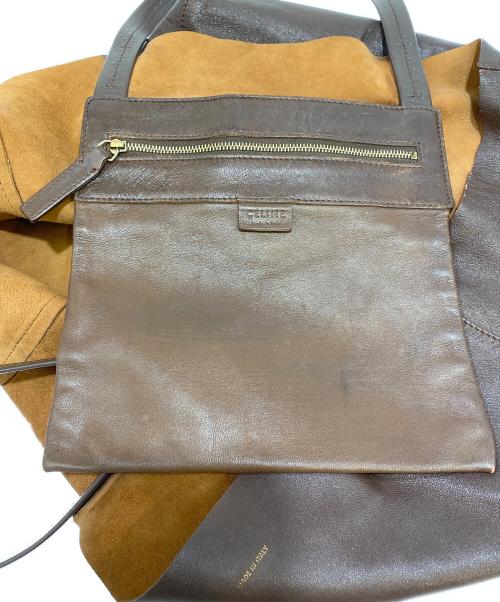 CELINE（セリーヌ）CELINE (セリーヌ) レザートートバッグ ブラウンの古着・服飾アイテム