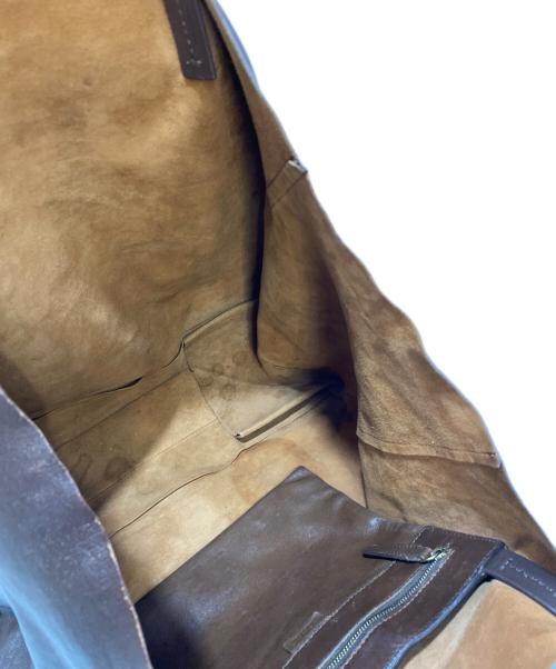 CELINE（セリーヌ）CELINE (セリーヌ) レザートートバッグ ブラウンの古着・服飾アイテム