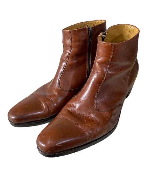 Simon Fournier（シモン フォーニエール）Simon Fournier (シモン フォーニエール) ヒールブーツ ブラウン サイズ:9の古着・服飾アイテム