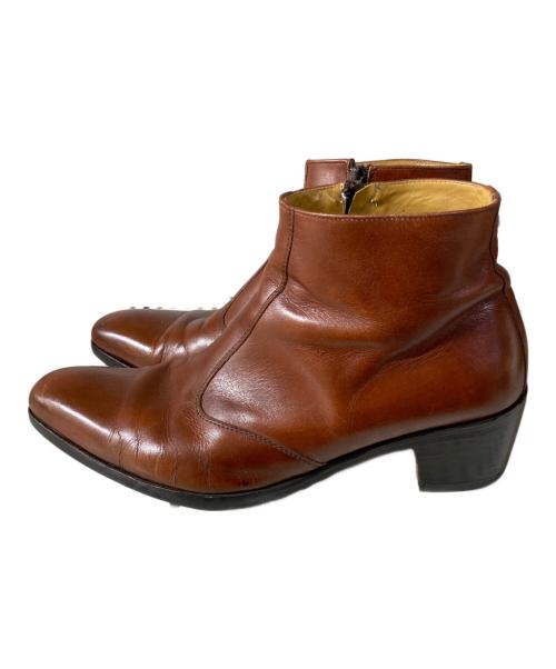 Simon Fournier（シモン フォーニエール）Simon Fournier (シモン フォーニエール) ヒールブーツ ブラウン サイズ:9の古着・服飾アイテム