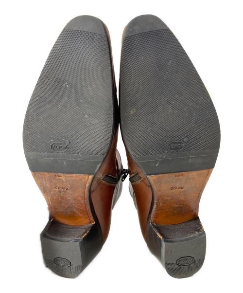 Simon Fournier（シモン フォーニエール）Simon Fournier (シモン フォーニエール) ヒールブーツ ブラウン サイズ:9の古着・服飾アイテム