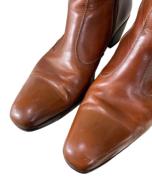 Simon Fournier（シモン フォーニエール）Simon Fournier (シモン フォーニエール) ヒールブーツ ブラウン サイズ:9の古着・服飾アイテム