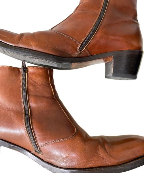 Simon Fournier（シモン フォーニエール）Simon Fournier (シモン フォーニエール) ヒールブーツ ブラウン サイズ:9の古着・服飾アイテム