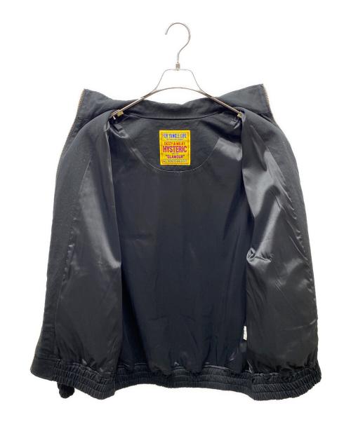 Hysteric Glamour（ヒステリックグラマー）Hysteric Glamour (ヒステリックグラマー) FLAME PATTERNアップリケ スタンドカラージャケット ブラック サイズ:Freeの古着・服飾アイテム