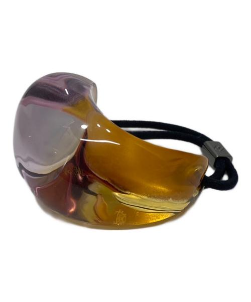 Colette Malouf（コレットマルーフ）Colette Malouf (コレットマルーフ) Resin Small Teardrop Pony  ヘアゴム オレンジの古着・服飾アイテム