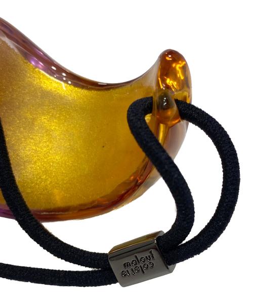 Colette Malouf（コレットマルーフ）Colette Malouf (コレットマルーフ) Resin Small Teardrop Pony  ヘアゴム オレンジの古着・服飾アイテム