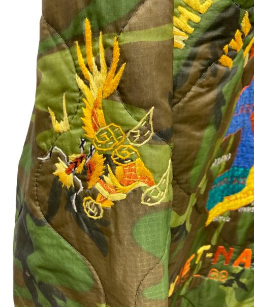 US ARMY（ユーエスアーミー）US ARMY (ユーエスアーミー) ベトナム キルティング スーベニア ジャケット グリーン サイズ:不明（タグなし）の古着・服飾アイテム