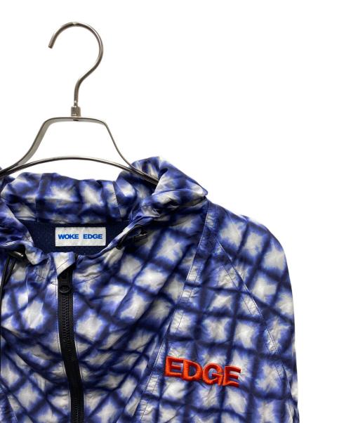WOKE EDGE（ウォーク エッジ）WOKE EDGE (ウォーク エッジ) Tiedye Check Parka ブルー サイズ:Mの古着・服飾アイテム