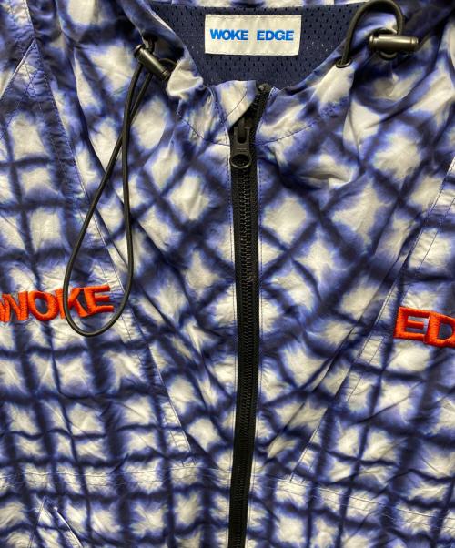 WOKE EDGE（ウォーク エッジ）WOKE EDGE (ウォーク エッジ) Tiedye Check Parka ブルー サイズ:Mの古着・服飾アイテム