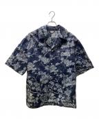LOUIS VUITTONルイ ヴィトン）の古着「デニムジャガードショートスリーブシャツ」｜インディゴ