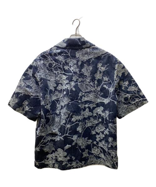 LOUIS VUITTON（ルイ ヴィトン）LOUIS VUITTON (ルイ ヴィトン) デニムジャガードショートスリーブシャツ インディゴ サイズ:Sの古着・服飾アイテム