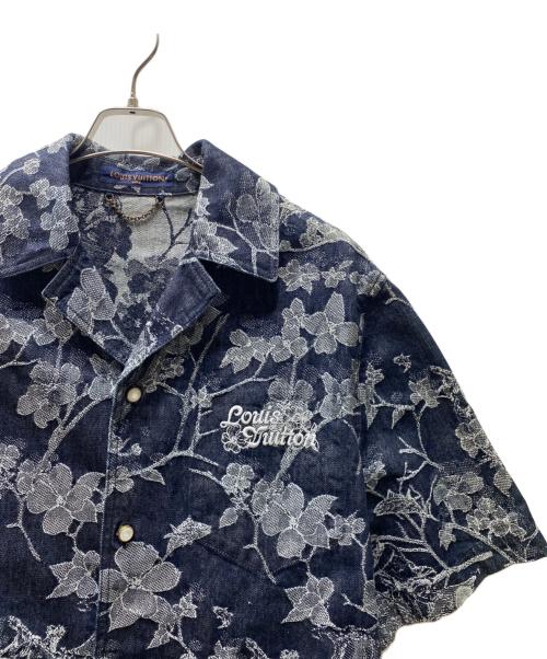 LOUIS VUITTON（ルイ ヴィトン）LOUIS VUITTON (ルイ ヴィトン) デニムジャガードショートスリーブシャツ インディゴ サイズ:Sの古着・服飾アイテム