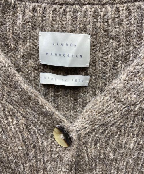 Lauren Manoogian（ローレン マヌージアン）Lauren Manoogian (ローレン マヌージアン) RIB CARDIGAN/リブカーディガン ベージュ サイズ:1の古着・服飾アイテム