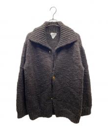 BOTTEGA VENETA（ボッテガベネタ）の古着「ローゲージニットカーディガン」｜ブラック