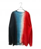 sacaiサカイ）の古着「Tie Dye Sweat Pullover グラデーションスウェット」｜ブラック×ブルー×レッド