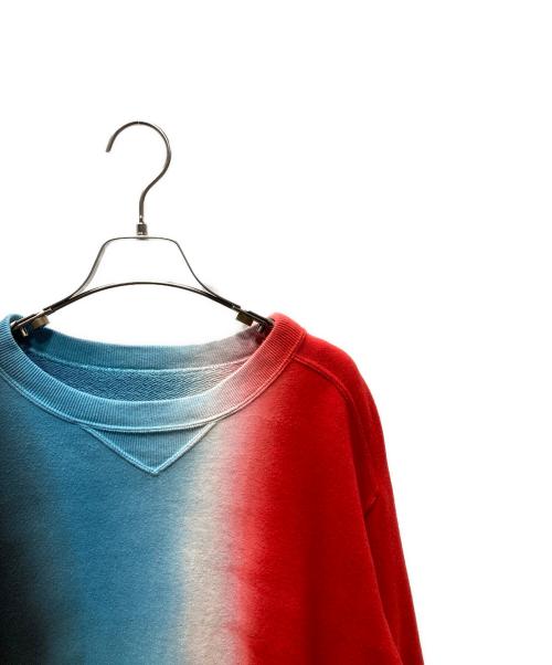 sacai（サカイ）sacai (サカイ) Tie Dye Sweat Pullover グラデーションスウェット ブラック×ブルー×レッド サイズ:SIZE 2の古着・服飾アイテム