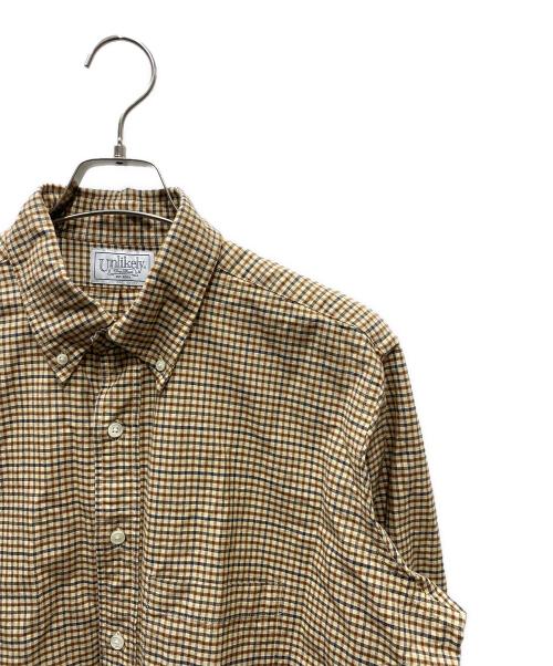 Unlikely（アンライクリー）Unlikely (アンライクリー) Unlikely Button Down Shirts チェックシャツ ベージュ サイズ:Mの古着・服飾アイテム