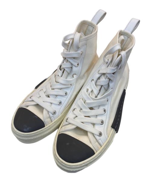 DIOR HOMME（ディオール オム）DIOR HOMME (ディオール オム) B23 オブリーク レースアップハイカットスニーカー ホワイト×ブラック サイズ:41の古着・服飾アイテム