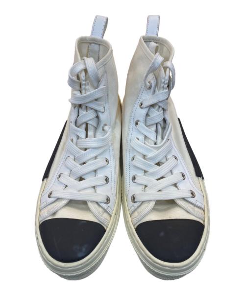 DIOR HOMME（ディオール オム）DIOR HOMME (ディオール オム) B23 オブリーク レースアップハイカットスニーカー ホワイト×ブラック サイズ:41の古着・服飾アイテム