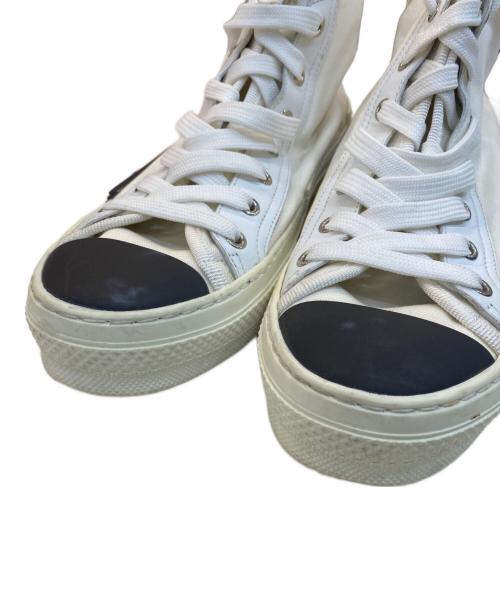 DIOR HOMME（ディオール オム）DIOR HOMME (ディオール オム) B23 オブリーク レースアップハイカットスニーカー ホワイト×ブラック サイズ:41の古着・服飾アイテム