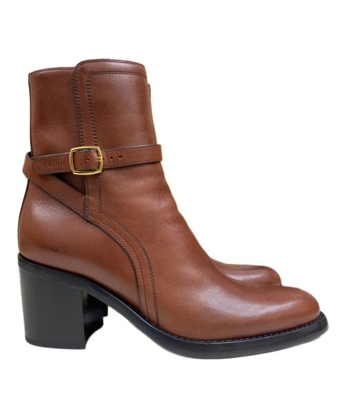 CELINE（セリーヌ）CELINE (セリーヌ) CONDÉ JODHPUR BOOT in Calfskin レザーブーツ ブラウン サイズ:39の古着・服飾アイテム