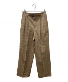 CELINE（セリーヌ）の古着「ハイウエストウールスラックス」｜ベージュ