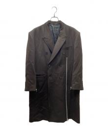 JOHN LAWRENCE SULLIVAN（ジョン ローレンス サリバン）の古着「ウールダブルプレストジップコート」｜ブラック