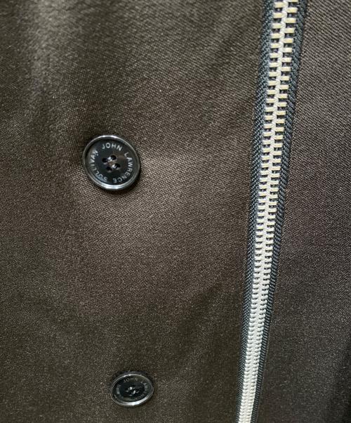 JOHN LAWRENCE SULLIVAN（ジョン ローレンス サリバン）JOHN LAWRENCE SULLIVAN (ジョン ローレンス サリバン) ウールダブルプレストジップコート ブラック サイズ:44の古着・服飾アイテム