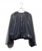 Diagramダイアグラム）の古着「ギャザーチュールブルゾン」｜ブラック