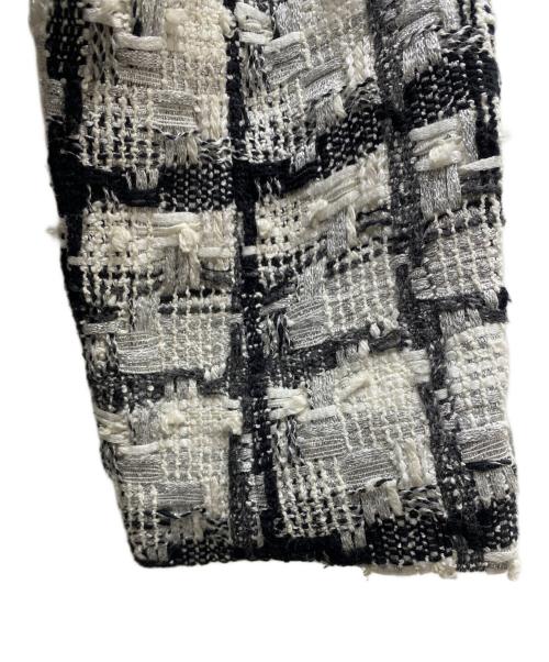 GRACE CLASS（グレースクラス）GRACE CLASS (グレースクラス) フェザーツイードコート ホワイト×ブラック サイズ:36の古着・服飾アイテム