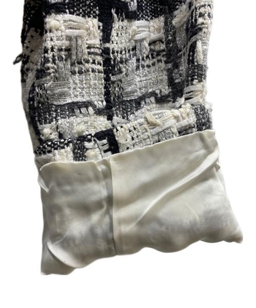 GRACE CLASS（グレースクラス）GRACE CLASS (グレースクラス) フェザーツイードコート ホワイト×ブラック サイズ:36の古着・服飾アイテム