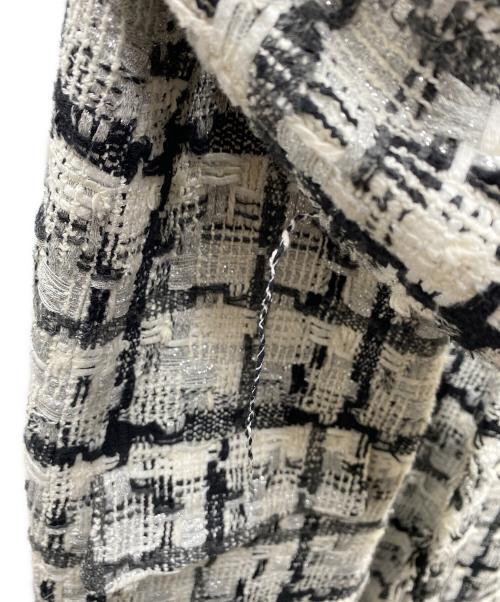 GRACE CLASS（グレースクラス）GRACE CLASS (グレースクラス) フェザーツイードコート ホワイト×ブラック サイズ:36の古着・服飾アイテム