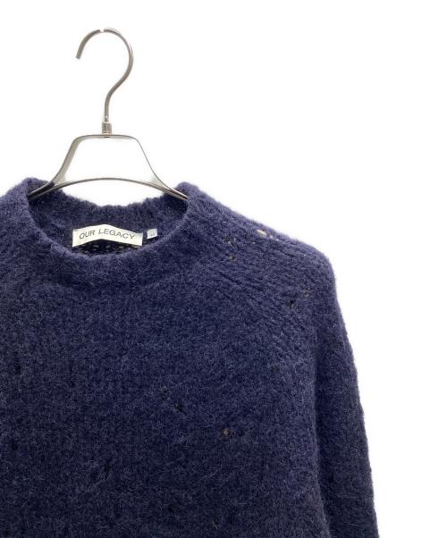 OUR LEGACY（アワーレガシー）OUR LEGACY (アワーレガシー) NEEDLE DROP RAGLAN モヘア ニット ネイビー サイズ:46の古着・服飾アイテム