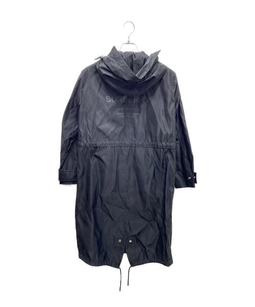 BURBERRY LONDON（バーバリーロンドン）BURBERRY LONDON (バーバリーロンドン) バックロゴ モッズコート ブラック サイズ:SIZE 38の古着・服飾アイテム