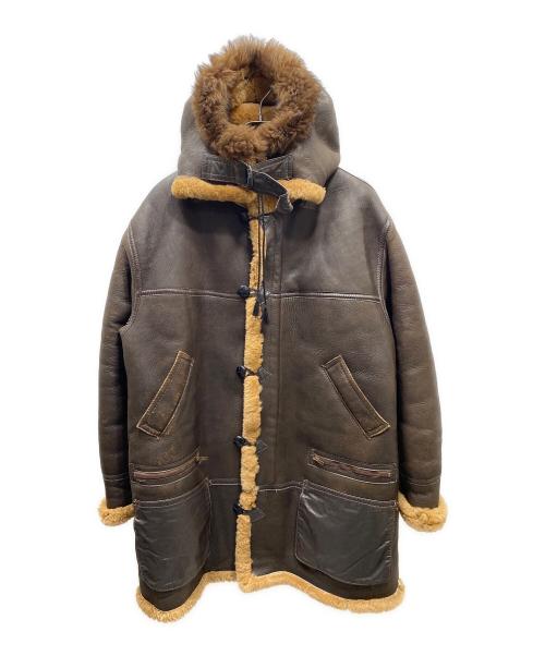 Eduardo Bassoni（エドゥアルド・バッソーニ）Eduardo Bassoni (エドゥアルド・バッソーニ) USA製 B-7 ムートンアラスカンコート ブラウン サイズ:Lの古着・服飾アイテム