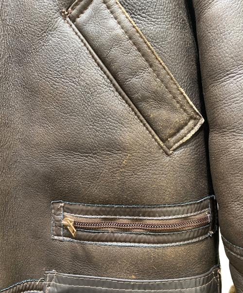 Eduardo Bassoni（エドゥアルド・バッソーニ）Eduardo Bassoni (エドゥアルド・バッソーニ) USA製 B-7 ムートンアラスカンコート ブラウン サイズ:Lの古着・服飾アイテム